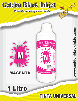 Frasco de 1 Litro de Tinta MAGENTA para Recarga de Cartuchos HP, Canon, Lexmark